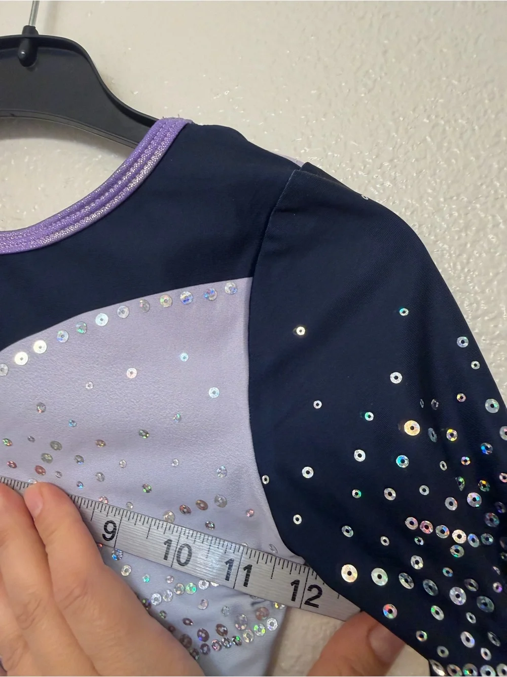 Ozone gymnastics competition ombre sequin custom leotard XSA-extra small adult